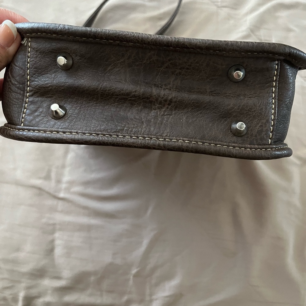 Embroidered Skull Crossbody Bag - Multicolor on Brown - Picture 3 of 4
